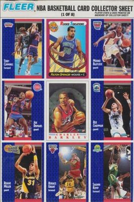 1991 Fleer Wheaties #1 9 card Collector Sheets