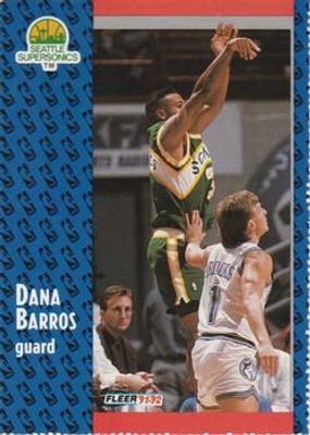 1991 Fleer Seattle SuperSonics Team Sheet SGA #357 Base