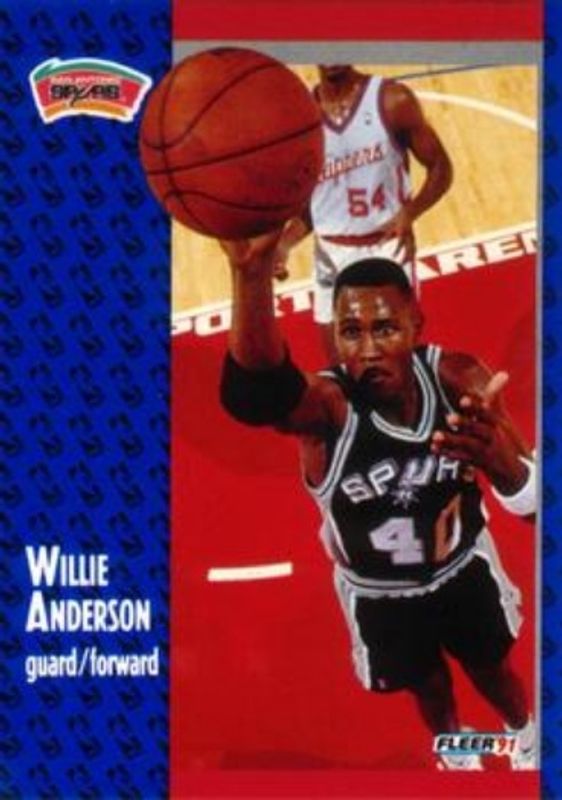 Willie Anderson 1991 Fleer #182 Base RAW