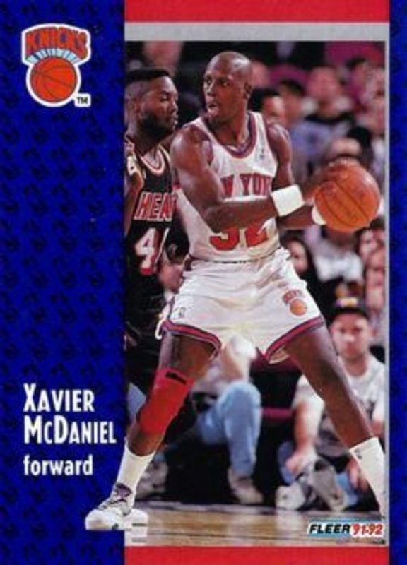 Xavier McDaniel 1991 Fleer #328 3D Acrylic RAW