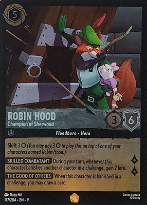 ロルカナ ロビン・フッド シャーウッドの英雄 L 190 Lorcana uni Robin Hood - Champion of Sherwood 190/204 » Disney Lorcana