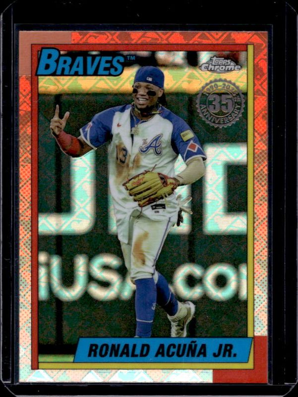 Ronald Acuna Jr. 2025 Topps Chrome Logofractor Edition #90CB-2 1990 Baseball RAW