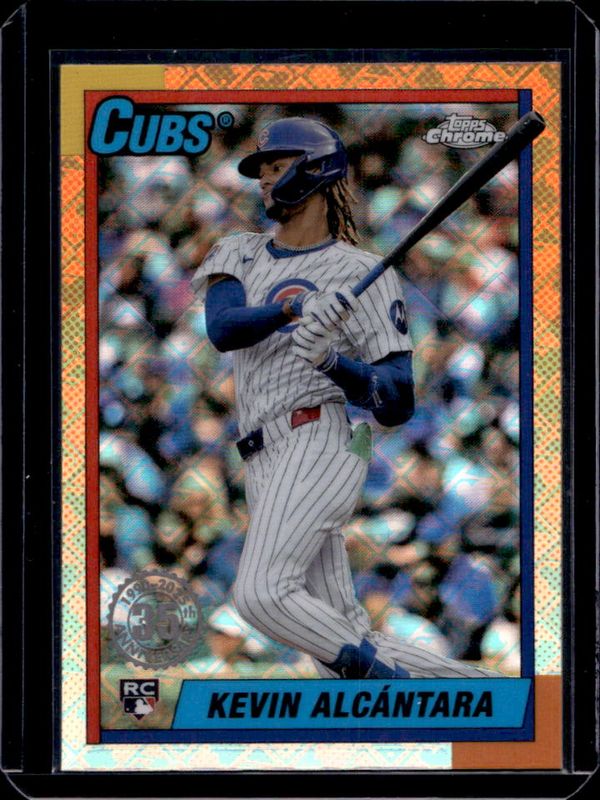 Kevin Alcantara 2025 Topps Chrome Logofractor Edition #90CB-14 1990 Baseball Rookie RAW