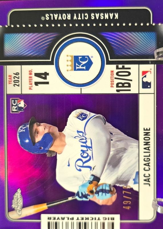 Jac Caglianone 2026 Topps Chrome #BTP-22 Big Ticket Players