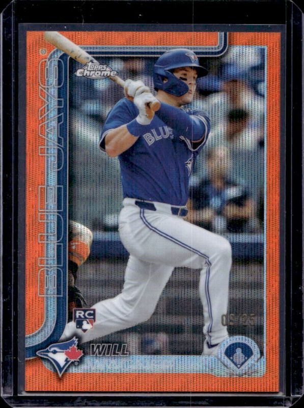 Will Wagner 2025 Topps Chrome Logofractor Edition #137 Orange Refractor /25 Rookie RAW