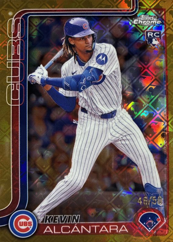 Kevin Alcantara 2025 Topps Chrome Logofractor Edition #173 Gold Refractor /50 Rookie RAW