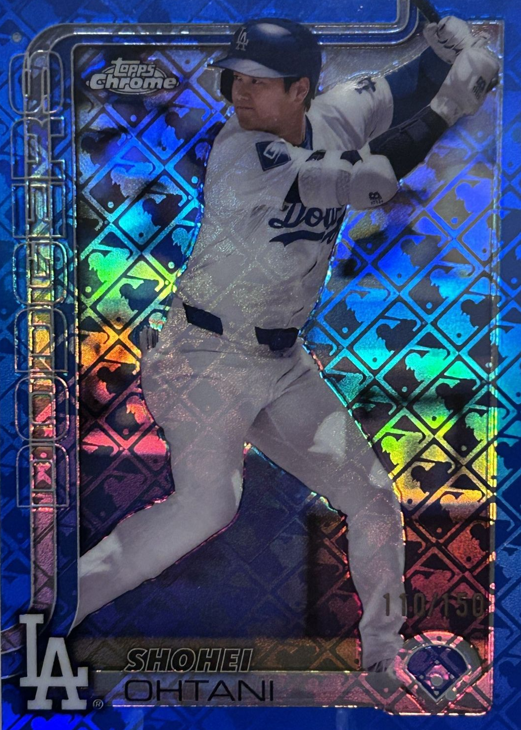 Shohei Ohtani 2025 Topps Chrome Logofractor Edition #1 Blue