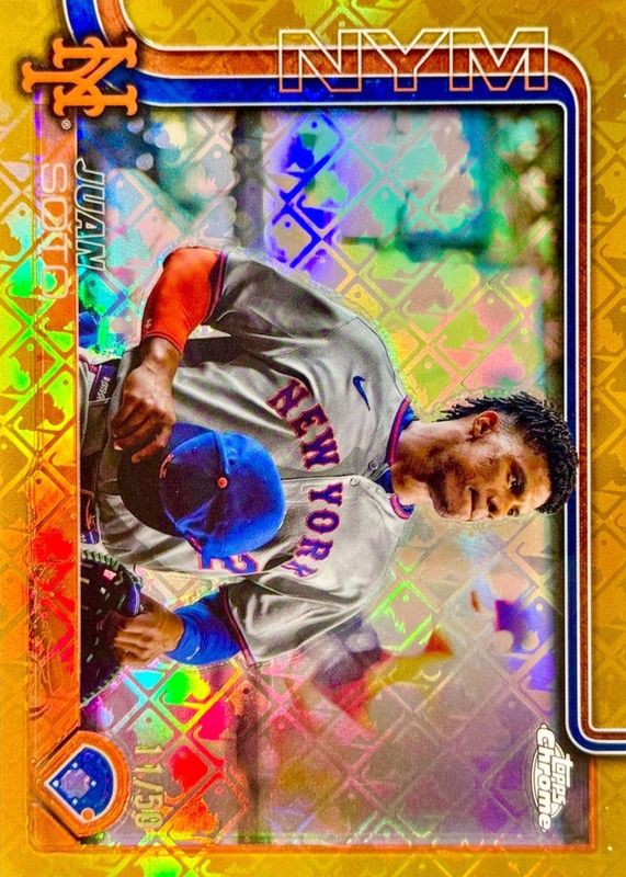 Juan Soto 2025 Topps Chrome Logofractor Edition #200 Image Variation - Gold Refractor /50 RAW