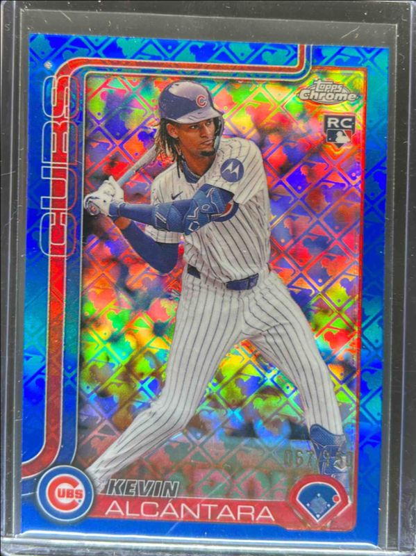 Kevin Alcantara 2025 Topps Chrome Logofractor Edition #173 Blue Refractor /150 Rookie RAW