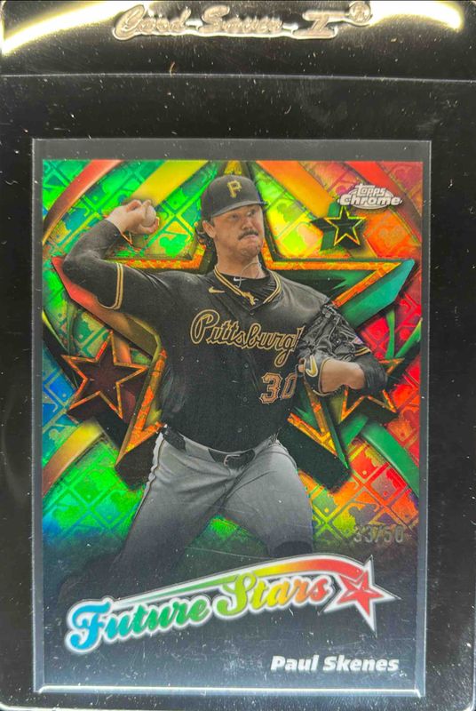 Paul Skenes 2025 Topps Chrome Logofractor Edition #FS-2 Future Stars - Gold Refractor /50 RAW