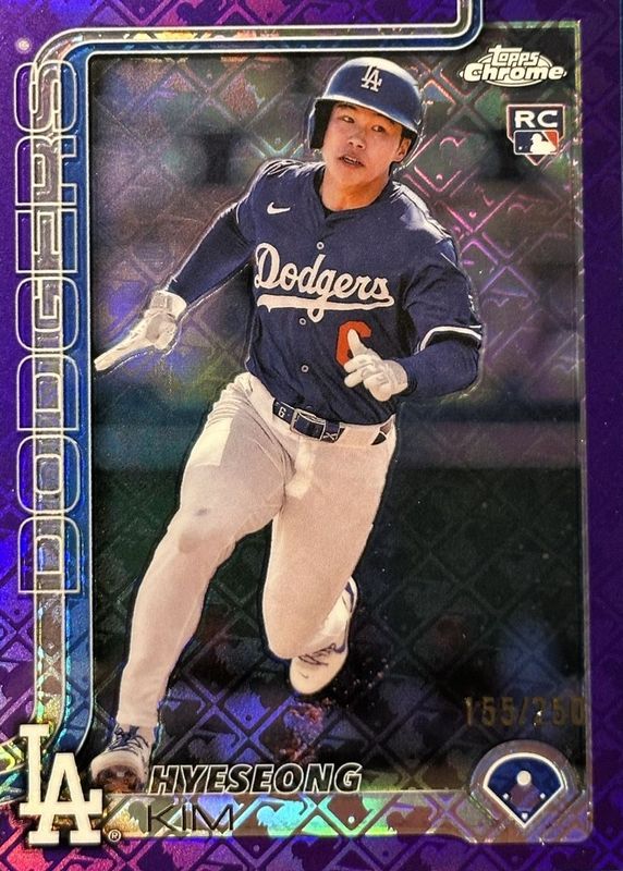 Hyeseong Kim 2025 Topps Chrome Logofractor Edition #152 Purple Refractor /250 Rookie RAW