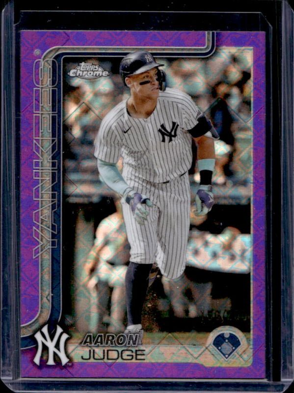 Aaron Judge 2025 Topps Chrome Logofractor Edition #99 Purple Refractor /250 RAW