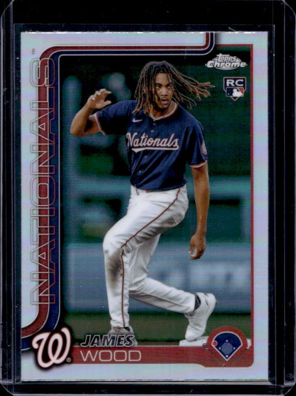 James Wood 2025 Topps Chrome Logofractor Edition #132 Image Variation Rookie RAW