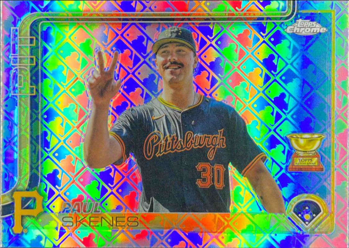 Paul Skenes 2025 Topps Chrome Logofractor Edition #300 Image Variation RAW