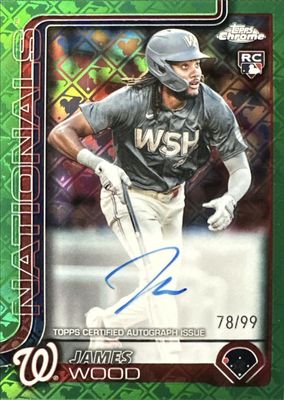 2025 Topps Chrome Logofractor Edition #RA-JWO Rookie Autographs - Green Refractor /99