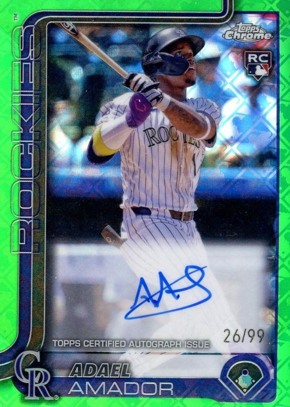 2025 Topps Chrome Logofractor Edition #RA-AA Rookie Autographs - Green Refractor /99