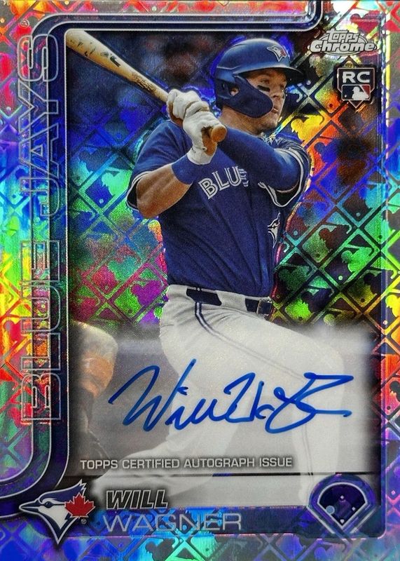 Will Wagner 2025 Topps Chrome Logofractor Edition #RA-WW Rookie Autographs RAW
