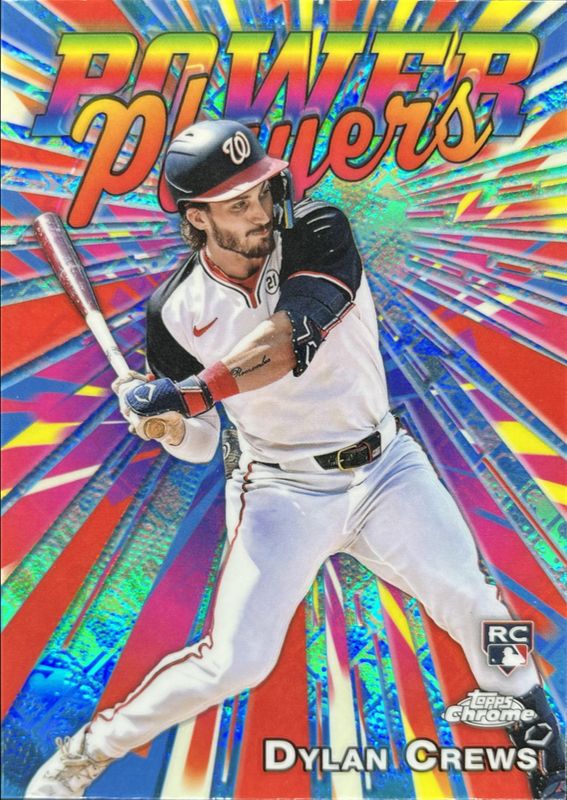 Dylan Crews 2025 Topps Chrome Logofractor Edition #PP-20 Power Players Rookie RAW