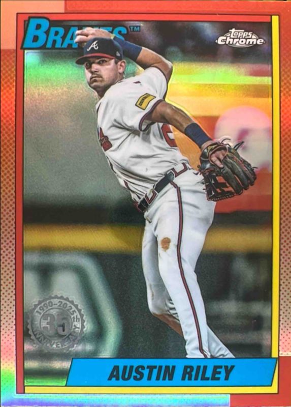 Austin Riley 2025 Topps Chrome #90CB-1 1990 Baseball RAW