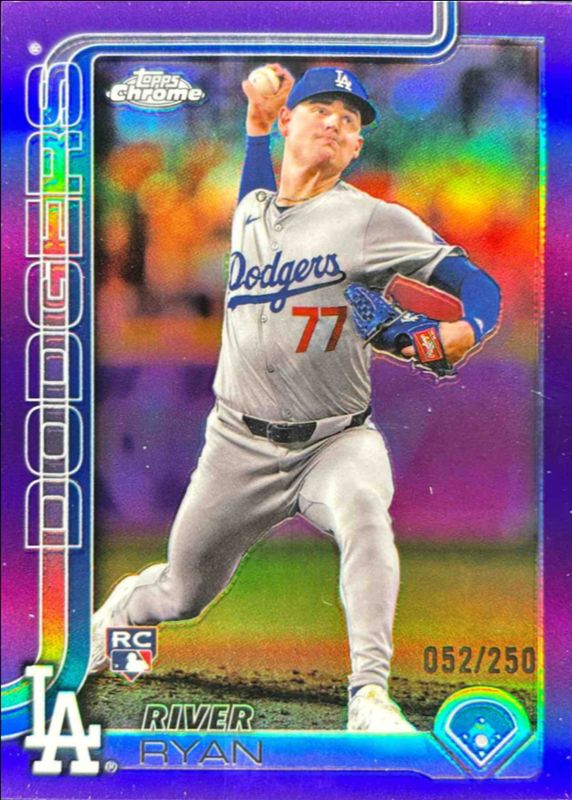 River Ryan 2025 Topps Chrome #18 Purple Refractor /250 Rookie RAW