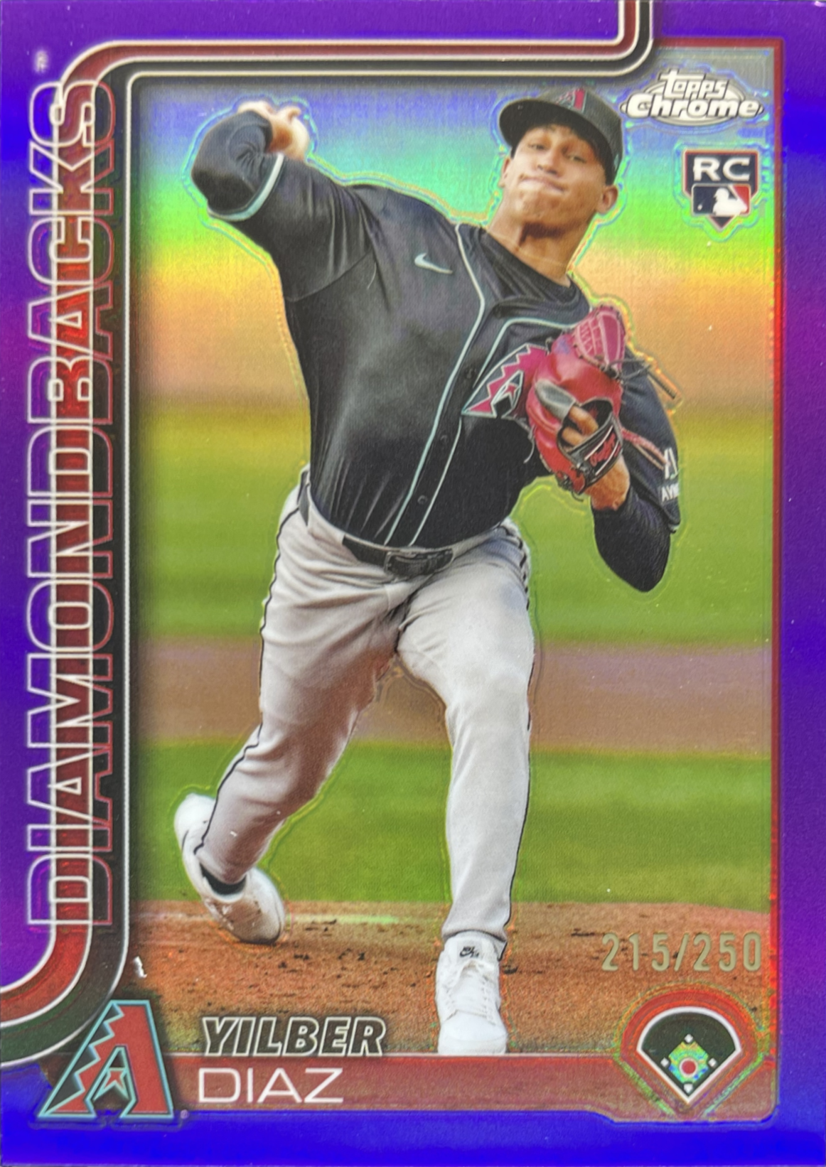 Yilber Diaz 2025 Topps Chrome #8 Purple Refractor /250 Price Guide