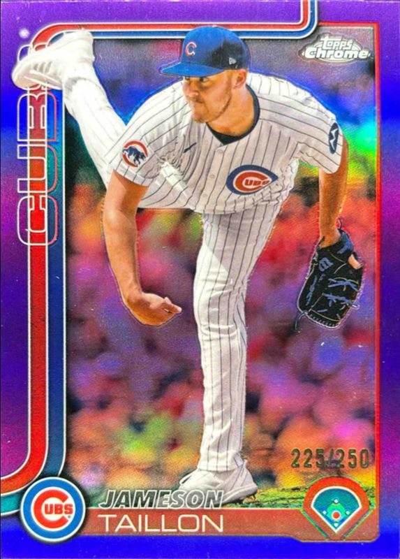 Jameson Taillon 2025 Topps Chrome #33 Purple Refractor /250 RAW