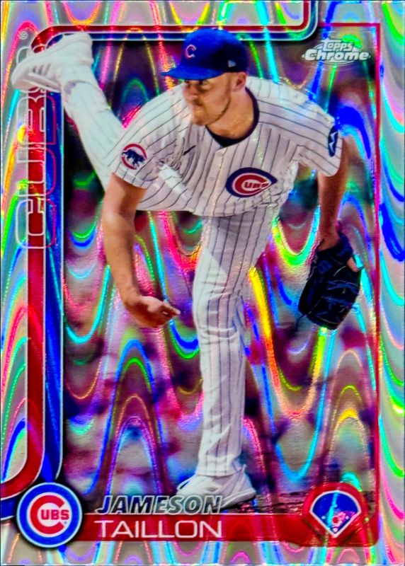 Jameson Taillon 2025 Topps Chrome #33 RayWave Refractor RAW