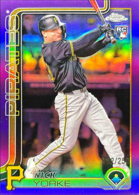 Nick Yorke 2025 Topps Chrome #36 Purple Refractor /250 Rookie RAW