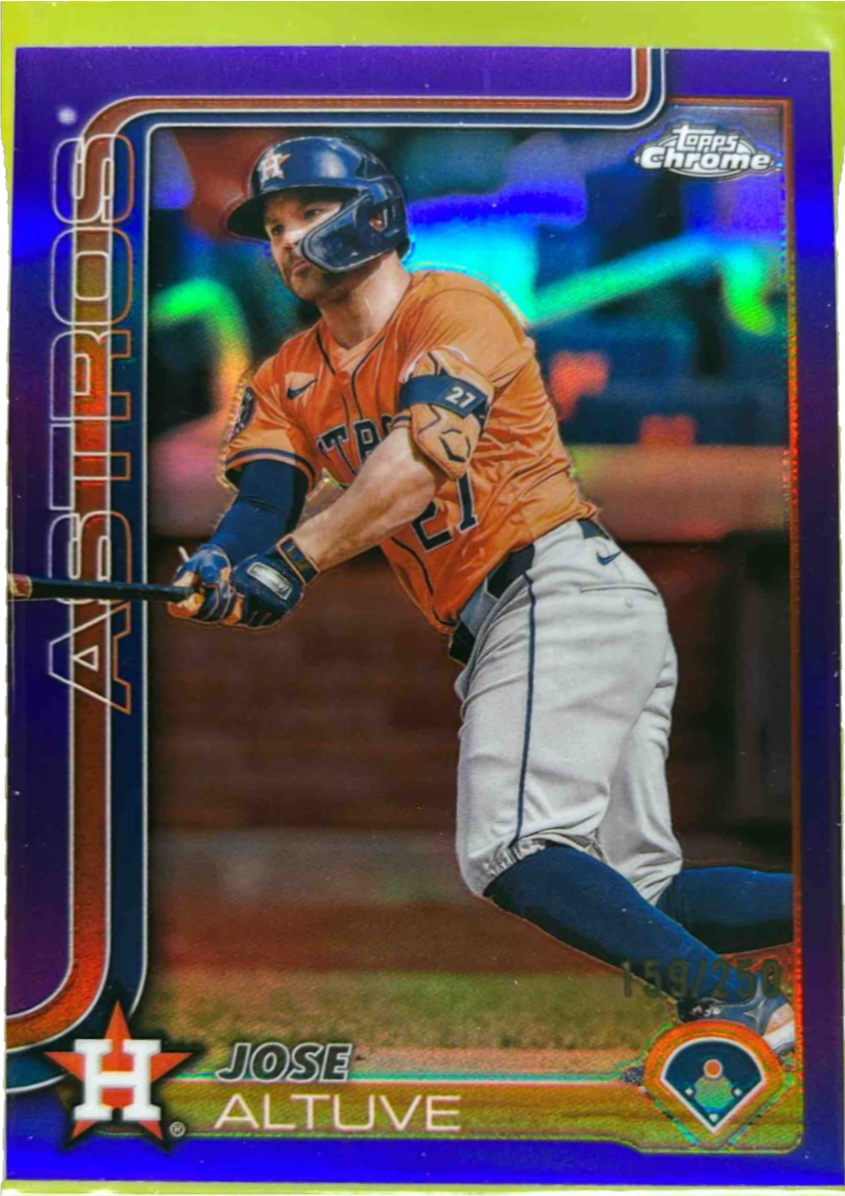 Jose Altuve 2025 Topps Chrome #77 Purple Refractor /250 Price