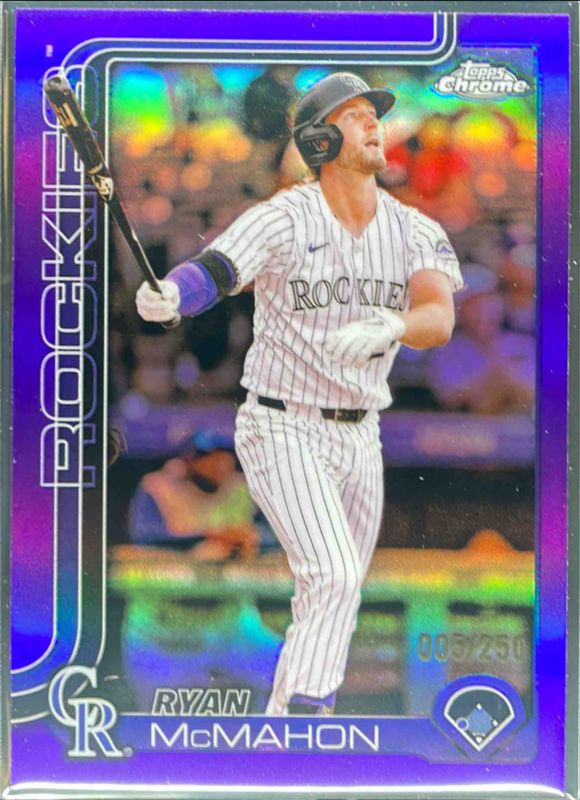 Ryan McMahon 2025 Topps Chrome #66 Purple Refractor /250 RAW