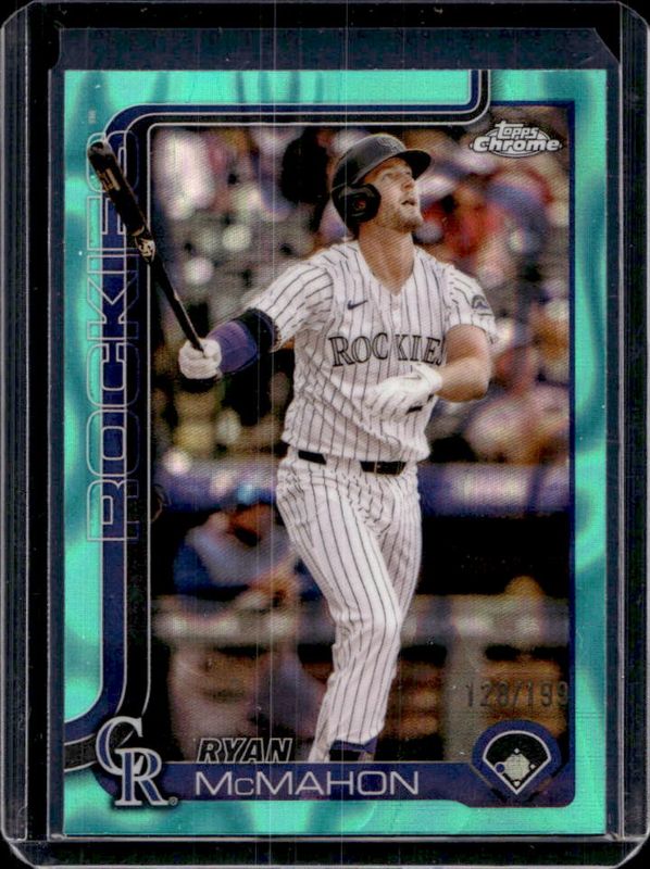 Ryan McMahon 2025 Topps Chrome #66 Aqua Lava Refractor /199 RAW