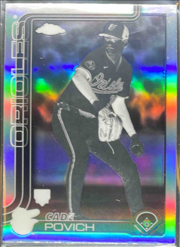 Cade Povich 2025 Topps Chrome #140 Negative Refractor Rookie RAW