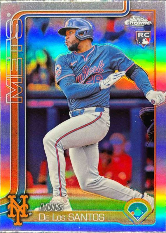 Luis De Los Santos 2025 Topps Chrome #74 Refractor Rookie RAW