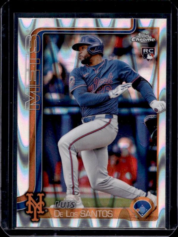 Luis De Los Santos 2025 Topps Chrome #74 RayWave Refractor Rookie RAW
