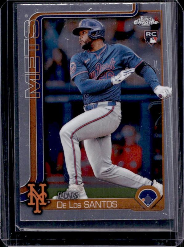 Luis De Los Santos 2025 Topps Chrome #74 Base Rookie RAW