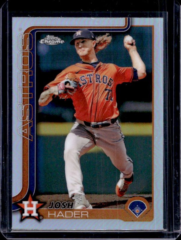 Josh Hader 2025 Topps Chrome #295 Refractor RAW