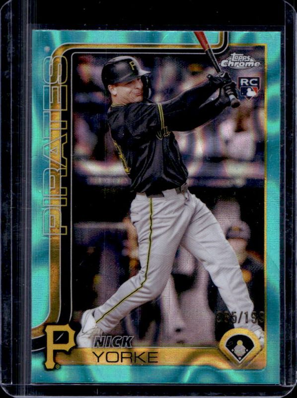 Nick Yorke 2025 Topps Chrome #36 Aqua Lava Refractor /199 Rookie RAW