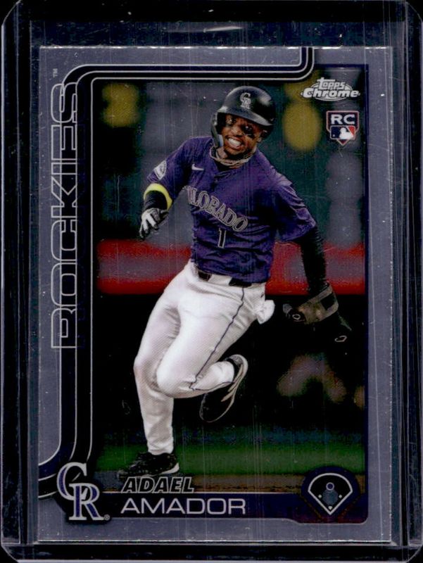 Adael Amador 2025 Topps Chrome #255 Base Rookie RAW