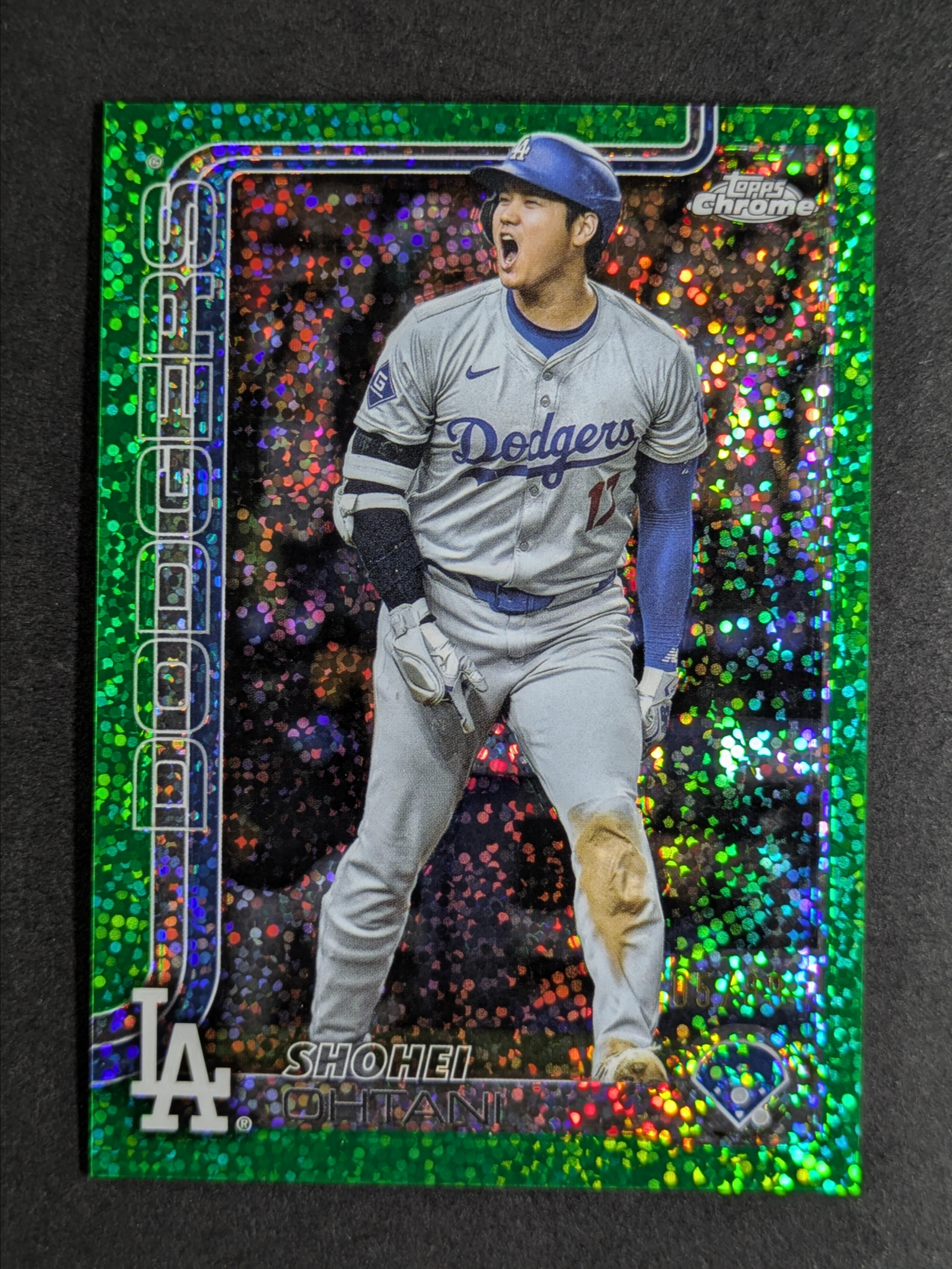 Shohei Ohtani 2025 Topps Chrome #1 Base Image Variation - Green 