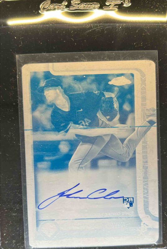 2025 Topps Chrome #RA-JE Rookie Autographs - Printing Plates Cyan /1