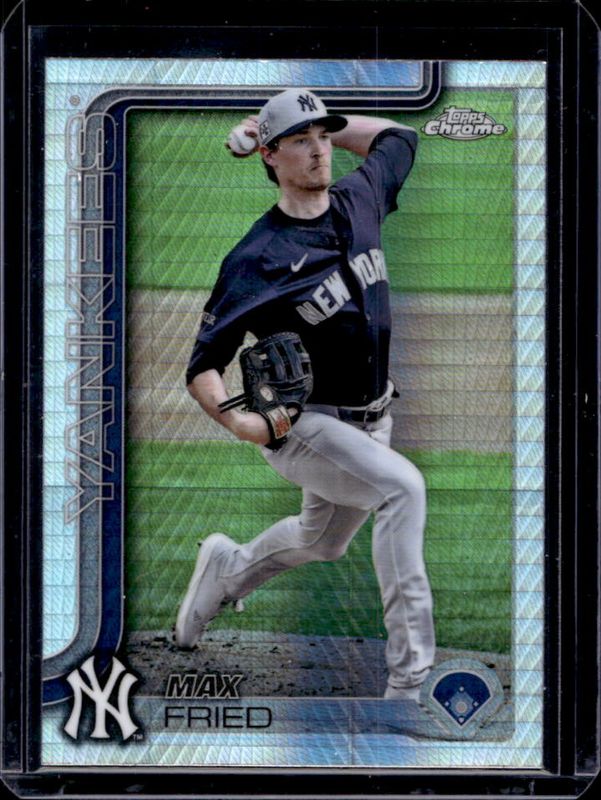 Max Fried 2025 Topps Chrome #39 Prism Refractor RAW