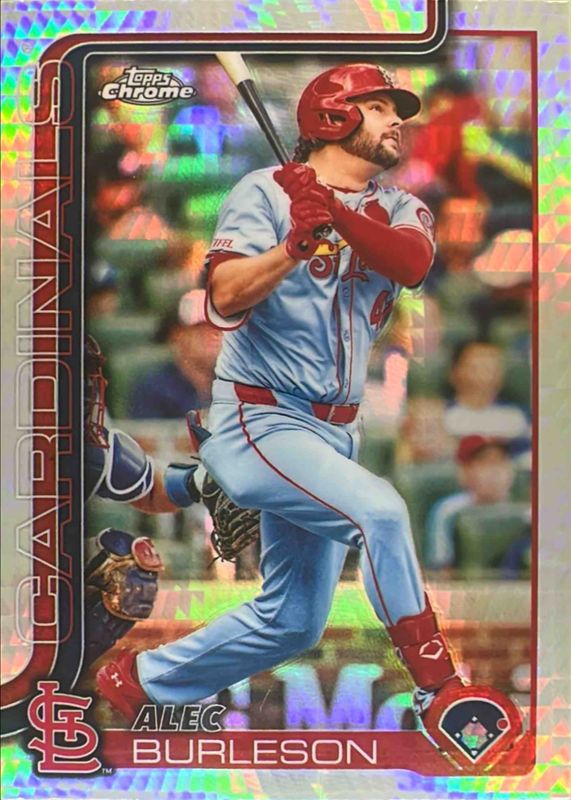 Alec Burleson 2025 Topps Chrome #281 Prism Refractor RAW