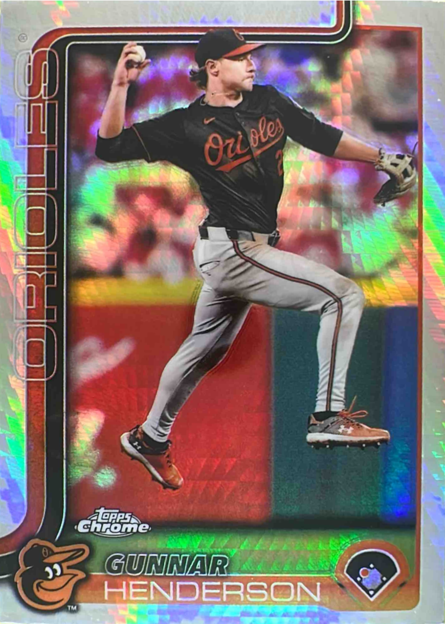 Gunnar Henderson 2025 Topps Chrome #213 X-Fractor Price Guide 