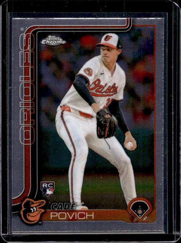 Cade Povich 2025 Topps Chrome #140 Base Rookie RAW