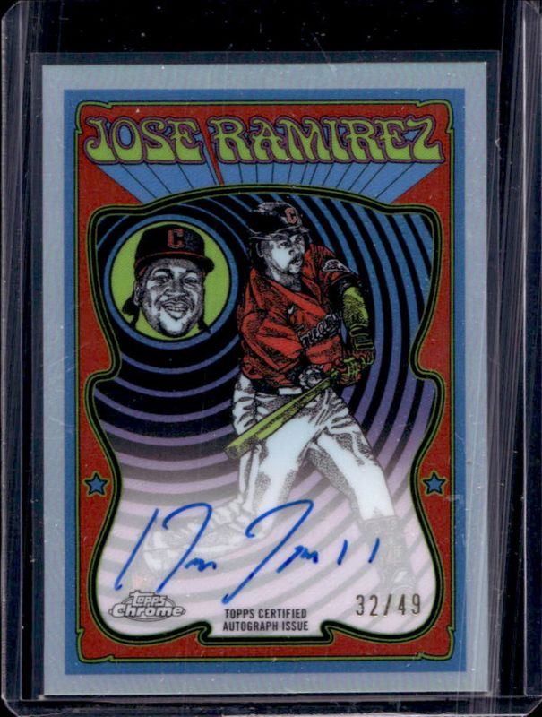 Jose Ramirez 2025 Topps Chrome #UVA-JR Ultraviolet All-Stars Autographs RAW