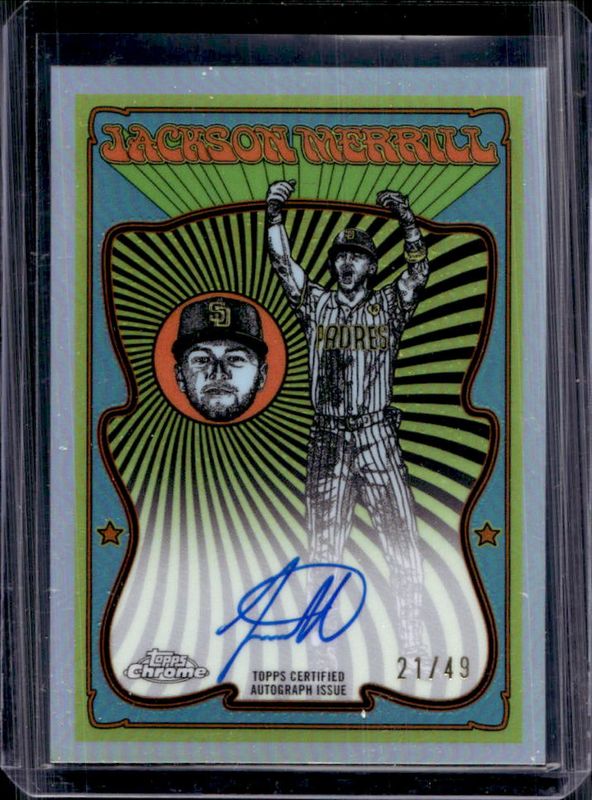 Jackson Merrill 2025 Topps Chrome #UVA-JM Ultraviolet All-Stars Autographs RAW
