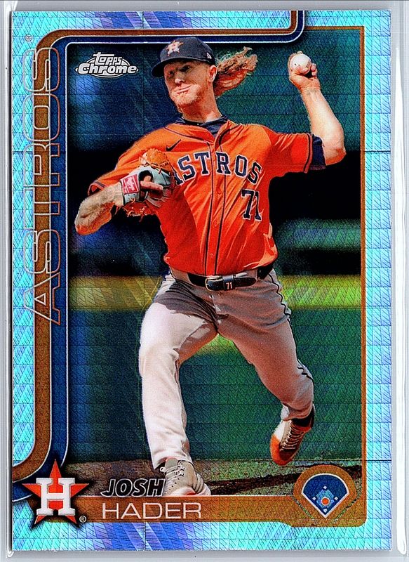 Josh Hader 2025 Topps Chrome #295 Prism Refractor RAW