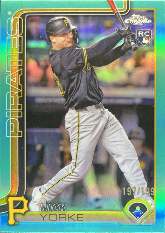 Nick Yorke 2025 Topps Chrome #36 Aqua Refractor /199 Rookie RAW