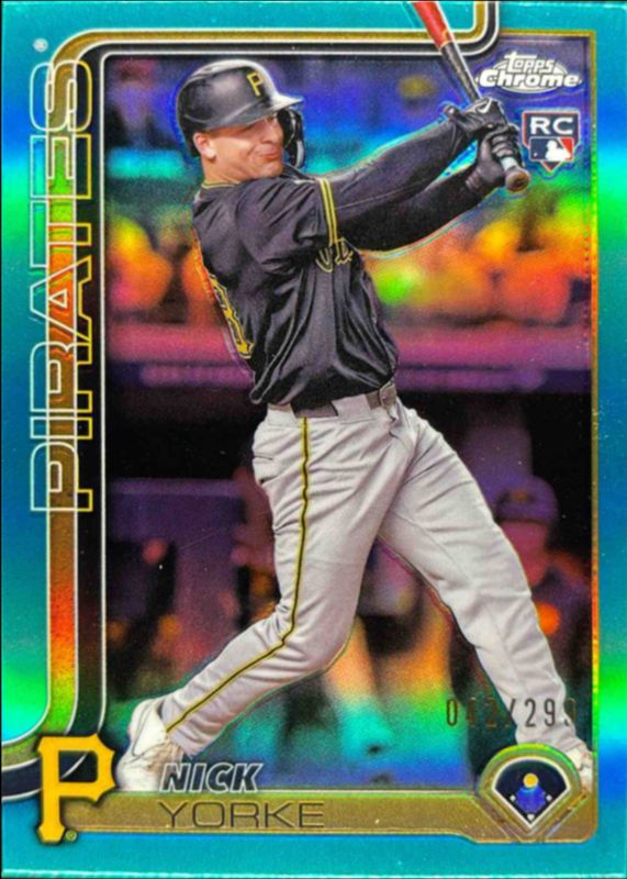 Nick Yorke 2025 Topps Chrome #36 Teal Refractor /299 Rookie RAW