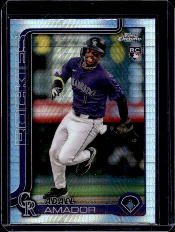 Adael Amador 2025 Topps Chrome #255 Prism Refractor Rookie RAW
